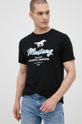 černá Bavlněné tričko Mustang Pánský