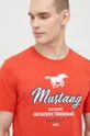 красный Хлопковая футболка Mustang