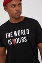 czarny Brave Soul t-shirt bawełniany Męski
