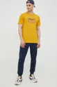 Βαμβακερό μπλουζάκι Protest κίτρινο