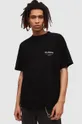 μαύρο Βαμβακερό μπλουζάκι AllSaints Ανδρικά