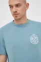 tyrkysová Bavlnené tričko Deus Ex Machina