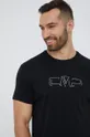 czarny CMP t-shirt bawełniany