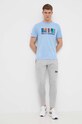 Βαμβακερό μπλουζάκι Helly Hansen 34222 μπλε SS24