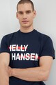 Bavlněné tričko Helly Hansen námořnická modř 53763