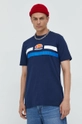 granatowy Ellesse t-shirt bawełniany