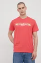 Βαμβακερό μπλουζάκι Rip Curl κόκκινο
