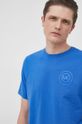 modrá Bavlněné tričko Michael Kors Pánský