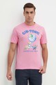 MC2 Saint Barth t-shirt bawełniany nadruk różowy TSHM001
