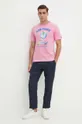 Βαμβακερό μπλουζάκι MC2 Saint Barth 0 ροζ