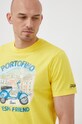 MC2 Saint Barth tricou din bumbac print galben TSHM001