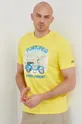 żółty MC2 Saint Barth t-shirt bawełniany