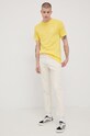 HUF t-shirt bawełniany ts01751 żółty ZW22
