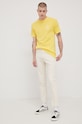 HUF t-shirt bawełniany ts01751 żółty ZW22