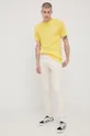 HUF t-shirt bawełniany żółty