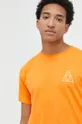 oranžna Bombažna kratka majica HUF