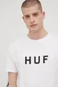 biały HUF t-shirt bawełniany
