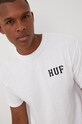 HUF t-shirt bawełniany biały ts01753