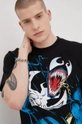 czarny HUF t-shirt bawełniany x Marvel