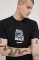 čierna Bavlnené tričko HUF X Marvel Pánsky