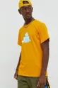 Βαμβακερό μπλουζάκι HUF πορτοκαλί