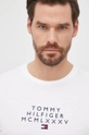 biały Tommy Hilfiger t-shirt bawełniany