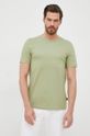 světle zelená Bavlněné tričko Calvin Klein