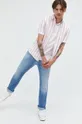 Βαμβακερό μπλουζάκι Tommy Jeans λευκό