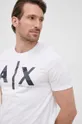 biały Armani Exchange t-shirt bawełniany 3LZTHA.ZJH4Z