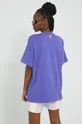 фиолетовой Хлопковая футболка adidas Originals Pride