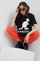 Βαμβακερό μπλουζάκι Kangol μαύρο