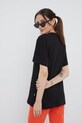 Kangol t-shirt bawełniany czarny KLEU005