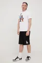 Βαμβακερό μπλουζάκι 47 brand Mlb Los Angeles Dodgers λευκό