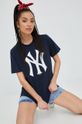 tmavomodrá Bavlnené tričko 47brand Mlb New York Yankees