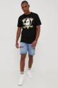 Βαμβακερό μπλουζάκι 47 brand Mlb Anaheim Ducks μαύρο