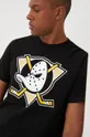 crna Pamučna majica 47brand Mlb Anaheim Ducks
