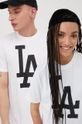 biały 47brand t-shirt bawełniany MLB Los Angeles Dodgers Unisex