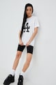 Бавовняна футболка 47 brand Mlb Los Angeles Dodgers BB012TEMIME557555WW білий SS22