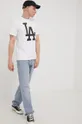 Bombažna kratka majica 47 brand Mlb Los Angeles Dodgers  100% Bombaž