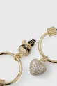 Ασημένια σκουλαρίκια Karl Lagerfeld χρυσαφί