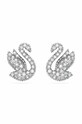 Swarovski cercei Iconic Swan Cristal Swarovski argintiu 5647873