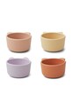 Liewood miska dla dzieci 4-pack LW14101 fioletowy AW23