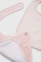 Podbradnjak za bebe Michael Kors 2-pack roza