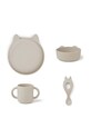 Liewood zestaw obiadowy dla dzieci 4-pack LW13061 beżowy AA00