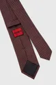 HUGO krawat jedwabny brązowy