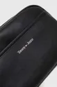 Usnjena kozmetična torbica Tommy Jeans črna