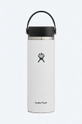 Θερμικό μπουκάλι Hydro Flask 20 Oz Wide Flex Cap λευκό