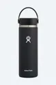 Θερμικό μπουκάλι Hydro Flask 20 Oz Wide Flex Cap μαύρο