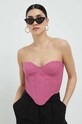 Топ Bardot візерунок фіолетовий 57805TB1.PINK.HAZE