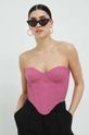 Bardot top curele violet 57805TB1.PINK.HAZE